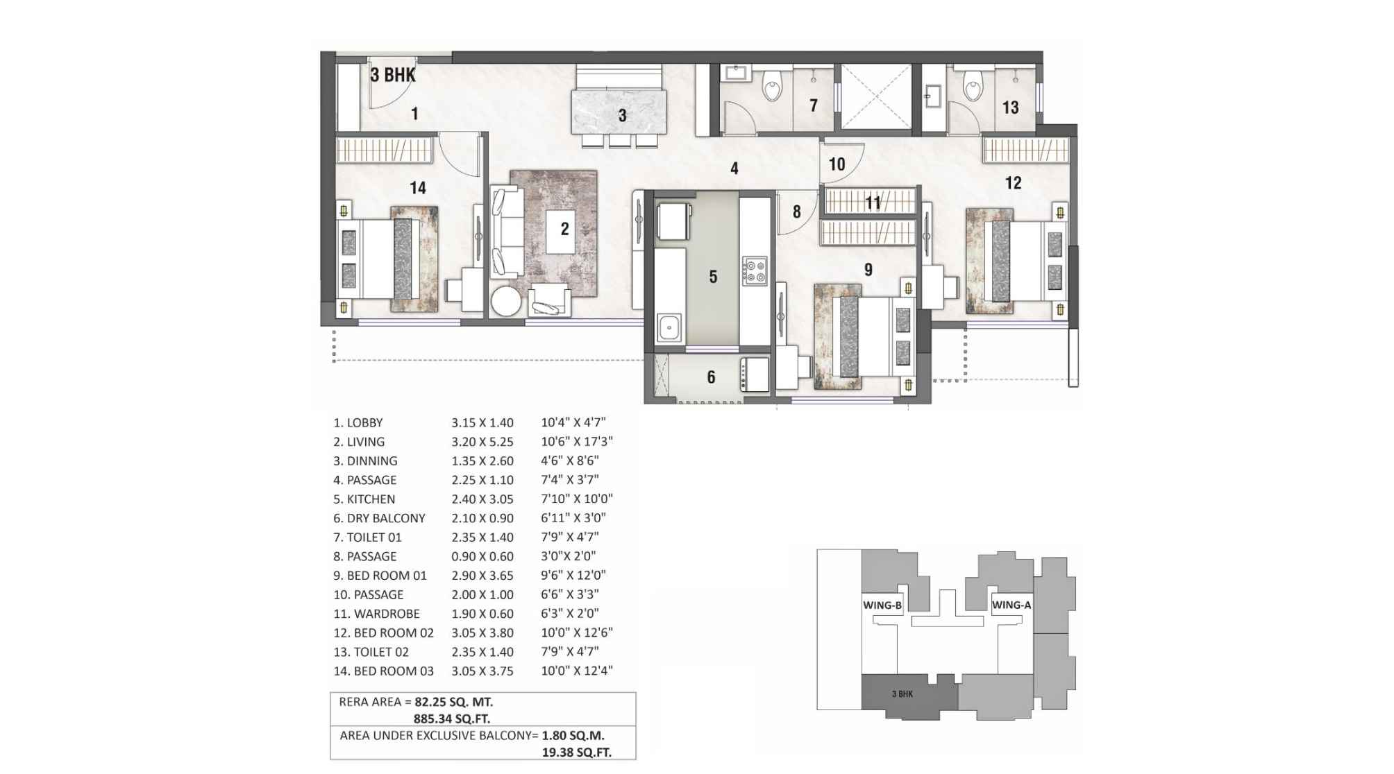 Rustomjee-Stella-Floor-Plan-3-BHK-885-Sqft
