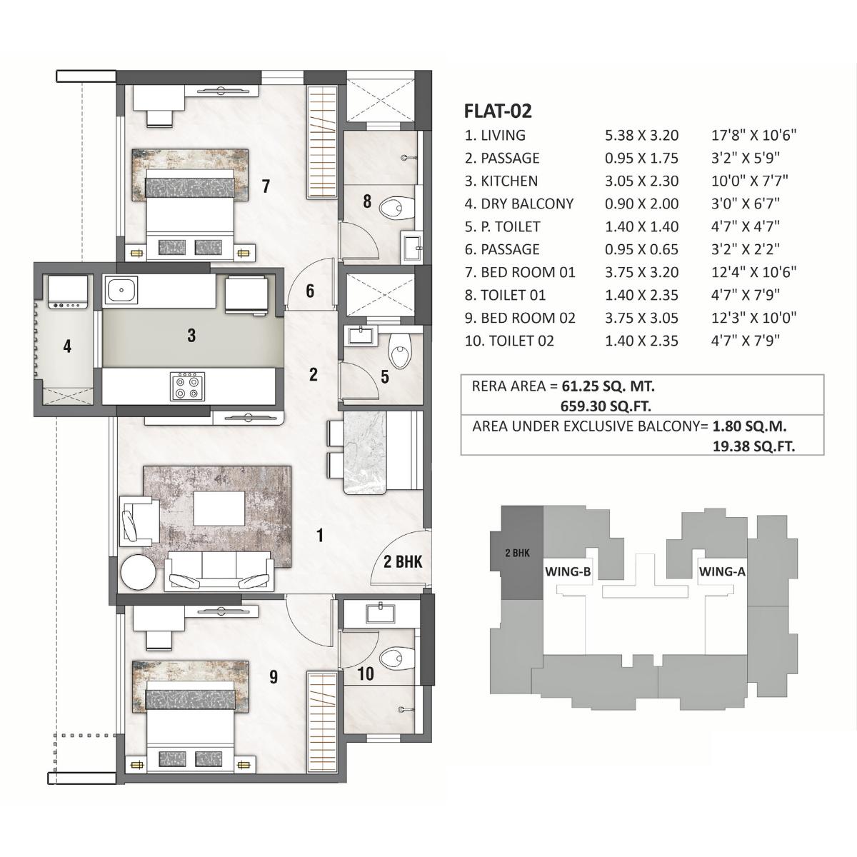 Rustomjee-Stella-Floor-Plan-2-BHK-659-Sqft