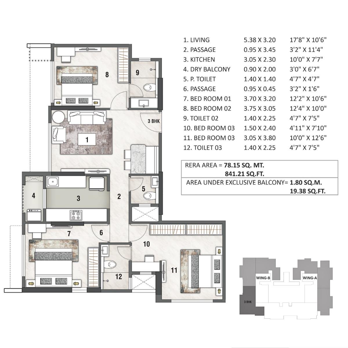 Rustomjee-Stella-Floor-Plan-3-BHK-841-Sqft