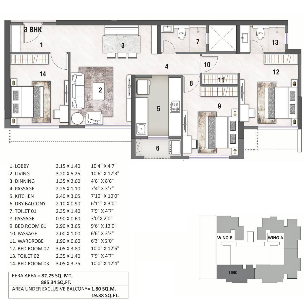 Rustomjee-Stella-Floor-Plan-3-BHK-885-Sqft