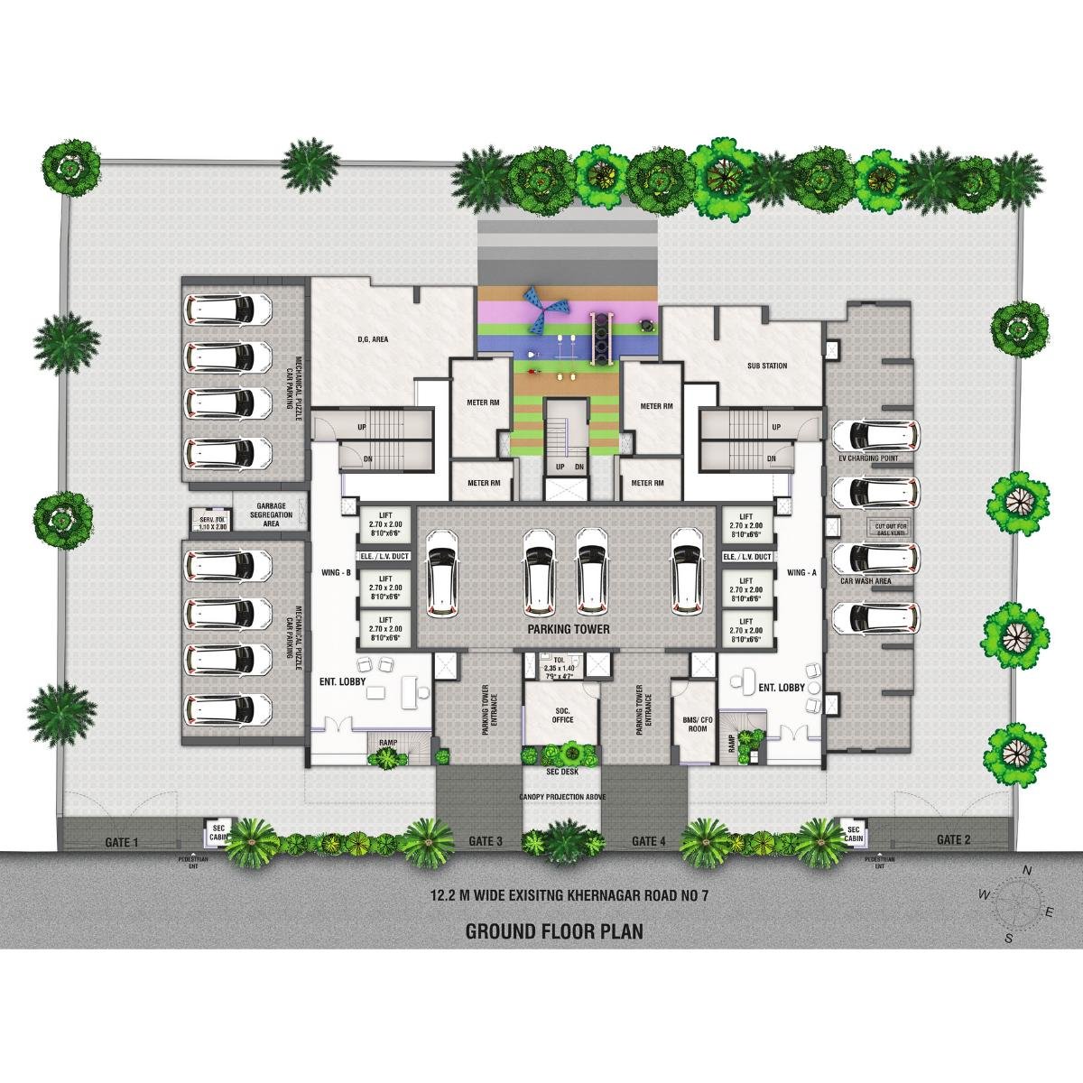 Rustomjee-Stella-Floor-Plan-Ground-Floor